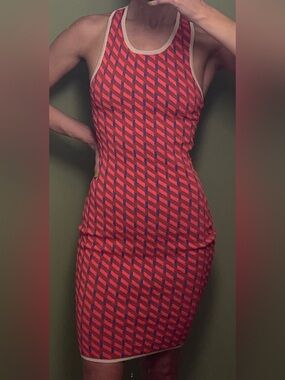 Jonathan Simkhai Pink Patterned Mini Dress